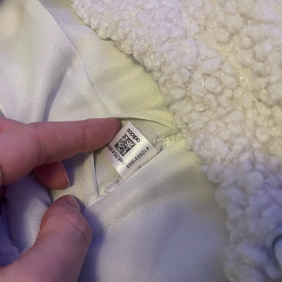 Adidas Men’s Cream Sherpa Zip Up/Jacket - Picture 3 of 4